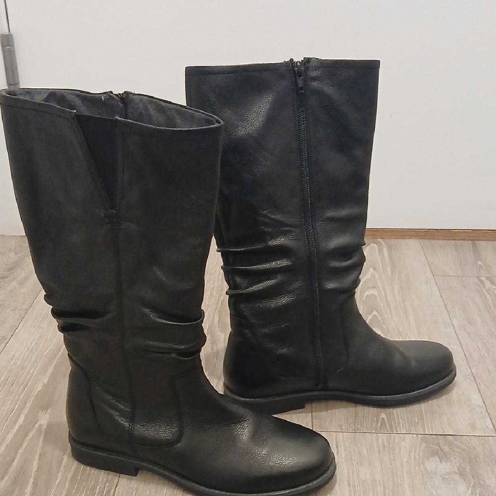 Hush Puppies Black Heeled Boots